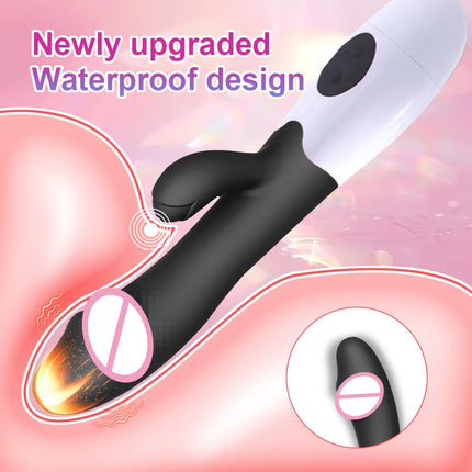 Rabbit Vibrator for Women Vagina G-Spot Nipple Clitoris Stimulator Thrusting Telescopic Rotating Dildo for Adult Sexy Toys