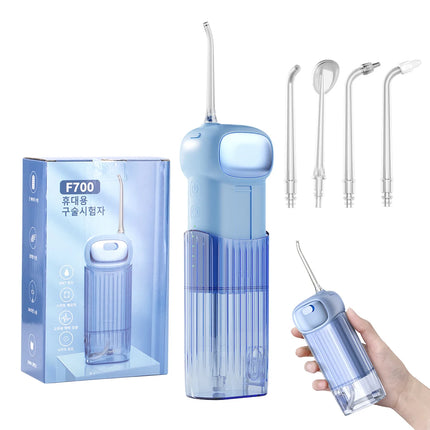 Mini Portable Water Flosser Cordless Oral Irrigator USB Rechargeable Water Jet Floss Tooth Pick 4 Jet Tip 3 Modes Teeth Clean