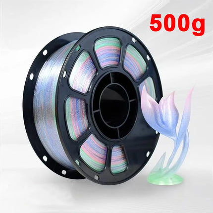 1.75mm 3D Printer Filament  PLA Crystal flash point rainbow Printing Material 1Kg, 500g, 250g Filament Crystal Sparkle Forest