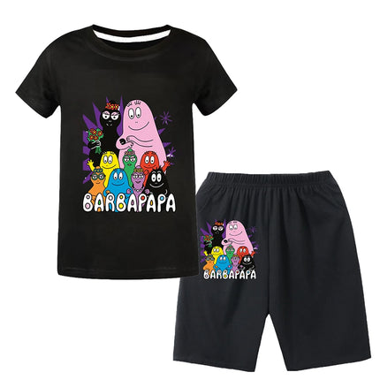 Barbapapa T-shirt for A Boy Two-piece Set for Children From 6 To 12 Years Old Summer Sale Toddler Girl Clothes Junior Girl Cloth