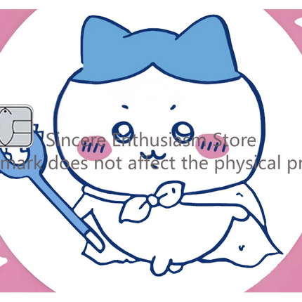 Cartoon Kawaii Chiikawas Credit Card Skin Stickers Cute Matte Sticker for VISA JCB Mastercard and Other IC Card Decorative