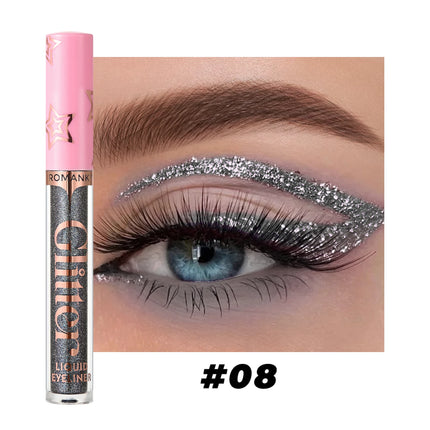 Glitter Liquid Eyeliner Pencil Flash Dazzling Eyeshadow Pearlescent Outline Pen Long Lasting No Smudge Women's Makeup Gifts