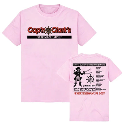 Backrooms Cap'n Clark's Tee Summer Cotton Short Sleeve Female T-shirt Fashion Casual O-neck Unisex Streetwear Graphic Merch Tops