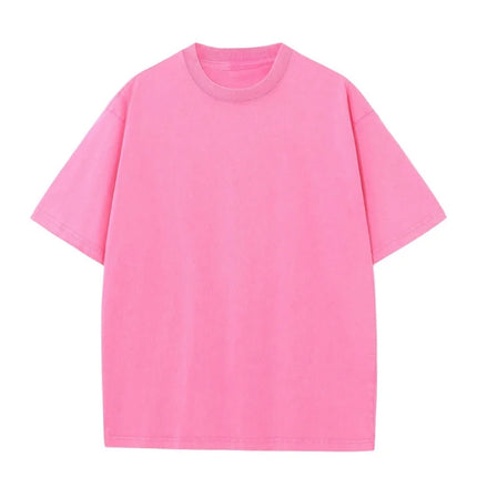 230G M-5XL Solid T Shirt 100% Cotton Gym Sport Fitness Loose Large Size Men Short Sleeve Running Shirt Men Workout Training Tees