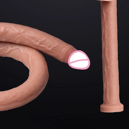 Extra Long Realistic Dildos G-Spot Stimulation Deep Touch Penis Vagina Anal Massage Penetration Dick Sex Toys for Women and Men