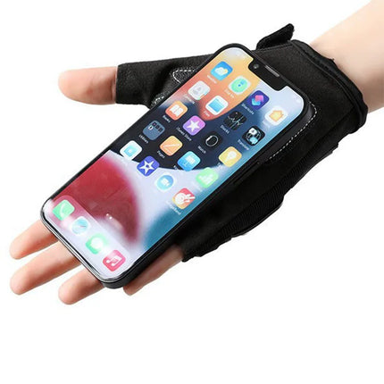 Half Finger Motorcycle Gloves, Breathable Anti-Slip Wear Resistant Anti-Fall Racing Gloves for Outdoor Cycling & Electric Bike