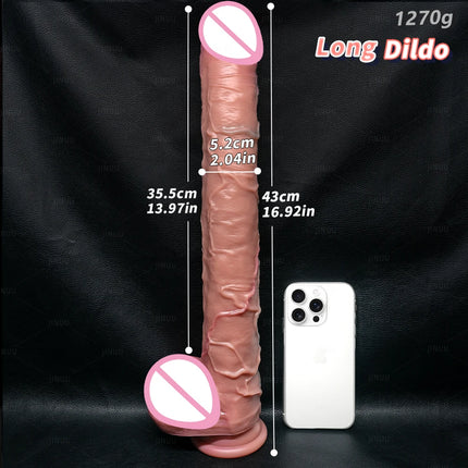16.9in Realistic Long Soft Dildo with Suction Cup sex toys for men And Women Super Size Anal Sex Toy Masturbator adult sex toys