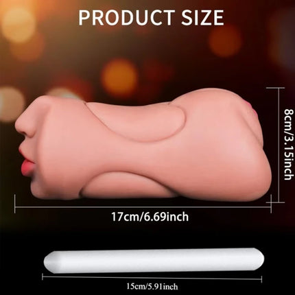 Realistic Male Masturbation Blowjob 3 IN 1 Artificial Vagina Masturbator Cup Deep Throat Oral Anal Clit Adult Products Sex Toy18