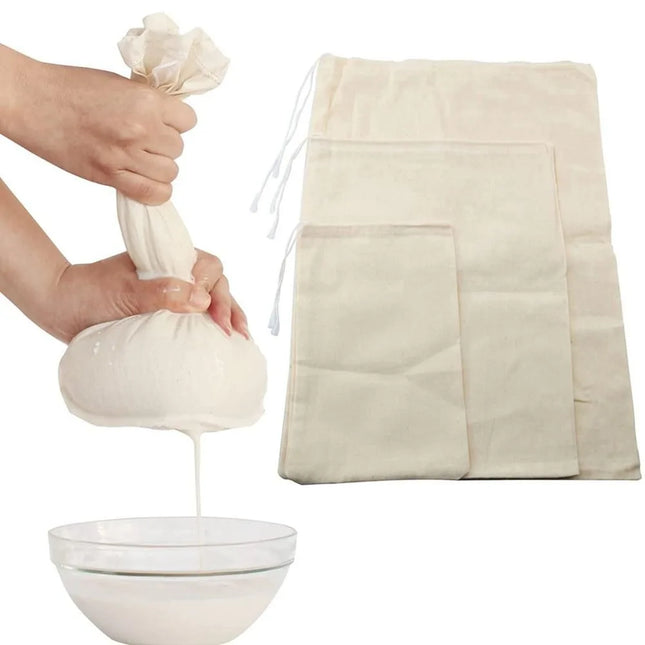 New Cheese Cloth Cheesecloth Bags for Straining Nut Milk Bags Cold Brew Bags Tea Yogurt Coffee Filter Strainers Bag