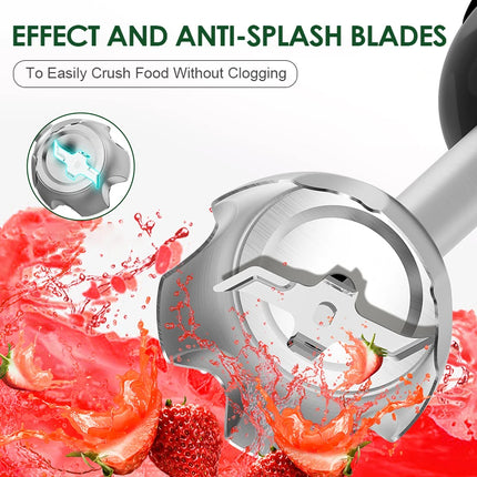Wancle 5 in 1 Immersion Hand Blender 1000W Electric Mixer Portátil Elétrico for Kitchen Smoothies Egg Whisk Food Processor