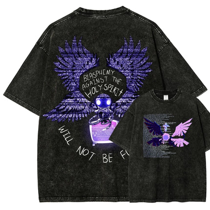 The Binding of Isaac Indie Washed T-shirt New Model Anime Lover T-shirt Oversized Year round clothing Unisex Streetwear soft tee