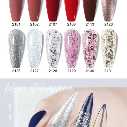 Clou Beaute 15ml HEMA TPO FREE Color Gel Nail Polish Nude Pink Red Green Collection Nail Gel Polish Glitter Soak Off UV LED Gel