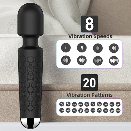Powerful Huge Head Vibrator for Female Masturbation Orgasm AV Magic Wand Massager Nipple Clitoris Stimulator Sex Toys for Woman