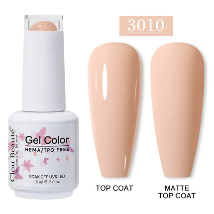 Clou Beaute 15ml HEMA TPO FREE Gel Nail Polish Vernis Semi Permanent UV Nail Art Varnish Lakiery Hybrydowe Manicure Gel Polish