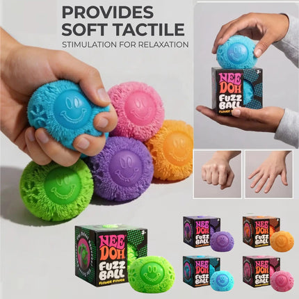 NeeDoh Fuzz Ball Blind Box Series Desktop Ornament Stress Relief Toys Suitable For People Under Pressure Fun Soft Stress Ball
