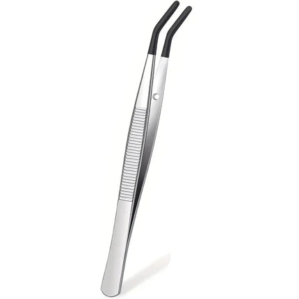 1/4 Pieces Tweezers With Rubber Tips Tweezers Rubber PVC Silicone Coated Non Marring Flat Tip Bent Tip Tweezers Tipped Tweezers