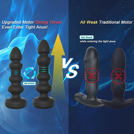 Wireless Remote Control Impact Vibration Anal Plug Beaded For Men And Women Toys For Anal Expansion Training Adult Toys Sex Toys