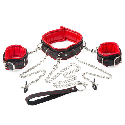 Bdsm Bondage Restraints Choking Ring Slave Fetish Neck Collar Metal Chain BDSM Games Traction Flirt Sex Toys For Women Couples