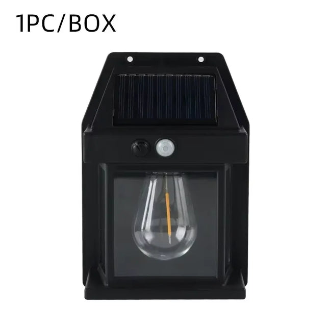 100LED Solar Wall Lamp Outdoor Lampwaterproof Motion Sensor Solar Powered Sunlight Street Lamp Garden Railing Decorative Lamp