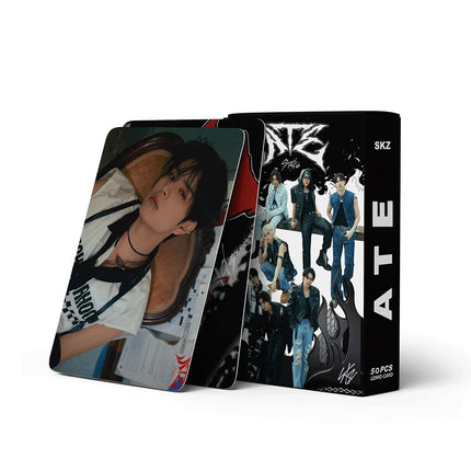 55PCE Stray Kids' comeback album "LOMO" card - Stray Kids Official Same Series Souvenir Mini Card Postcard ATE skzoo