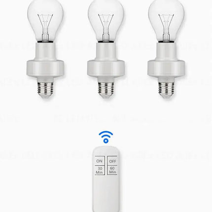 Wireless E27 Led Bulb Holder AC 110-240V Socket Lamp Base Adapter Converter with Remote Control ON/OFF Timmer for Light Bulb
