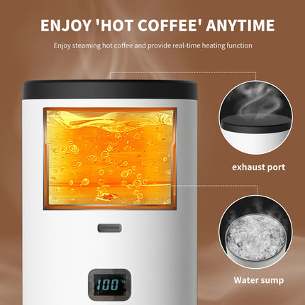 Portable Coffee Machine Wireless 3-in-1 for Ground/Nespresso/DolceGusto Capsule 15Bar 7800mAh Digital Display