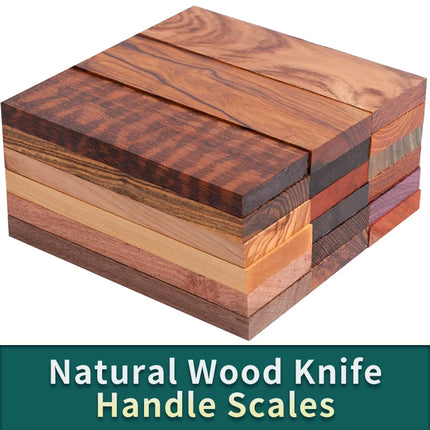 Bookmatched Natural Wood Knife Handle Scales Blanks Materials for Making 1 Pair