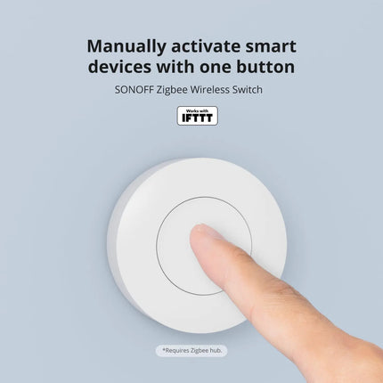 SONOFF SNZB 01P Zigbee Smart Button, Wireless Remote Control for Lights & Scenes, Single/Double/Long Press for Home Assistant