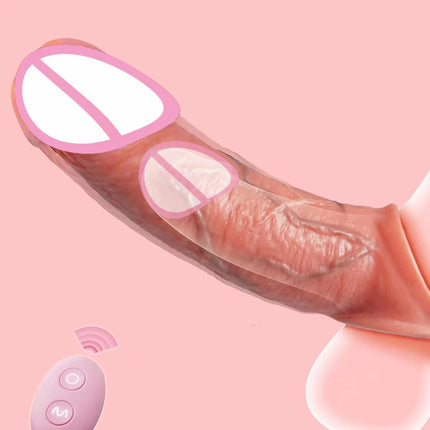 Vibrator for Men Penis Enlargement Sleeve Cock Header Enlargement Extension Enhancement Men Silicone Condom Sex Toy