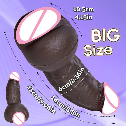 Realistic Dildo Soft Penis and Vagina 2-in-1 Masturbator Cup Vagina Masturbation Blowjob Adults Sex Toys for Male Masturbator 18