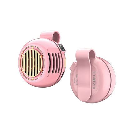 Lenovo Portable Clip Fan Mini Bladeless Handheld Air Cooler Small Strong Wind Wearable Belt Fan USB Rechargeable Cooling Fan