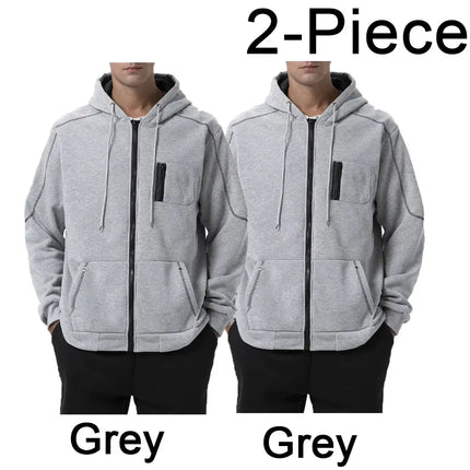 Men's Full Zip Hoodie Jacket Hooded Plain Pocket Sports Outdoor Daily Sports Hot Stamping Designer Basic Casual Sweatshirts