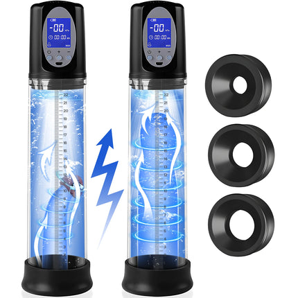 Electric Vacuum Penis Pump Men's Sex Toy Penis Extender 4 Sucking Modes LED Display Rechargeable Cock Training Penis Extension