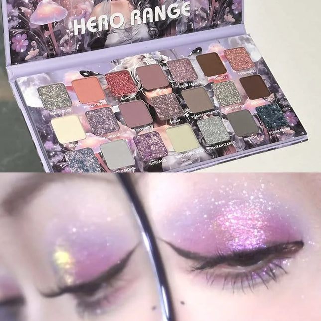 21-Color Chameleon Flashing Eyeshadow Palette Cold Moon Multi-functional Matte Shimmer Glitter Pigments Long-lasting Makeup