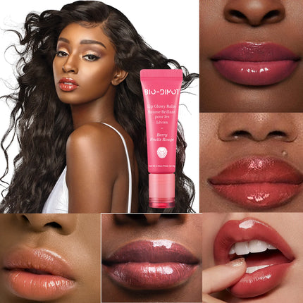 Liquid Lip Gel Mask Reduce Lip Moisturizing Lip Glow Blam Line Remove Dead Skin Peach Grape Lip Gloss Lips Care Product 10g