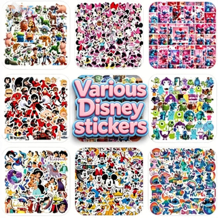 50pcs Disney 3d Graffiti Stickers Mixed Toy Story & Classic Characters Waterproof Decals For Phone Laptop Luggage Diy Kids toy