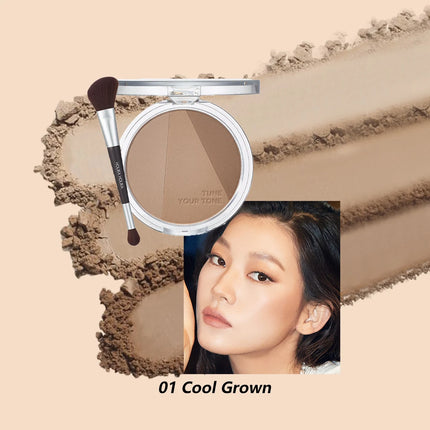 HOLIKA HOLIKA Tone Tuning Shading Contour Palette,Fine Powder Texture,Smooth&Minimal Fallout,Matte Finish,K-Beauty,Korean Makeup