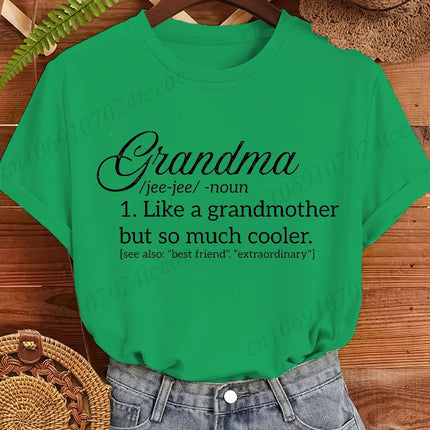 Grandma Code Print Female T-Shirts Clothing Fashion Personalized Mom Birthday Gifts Graphic Shirt Summer Harajuku Women T-Shirt