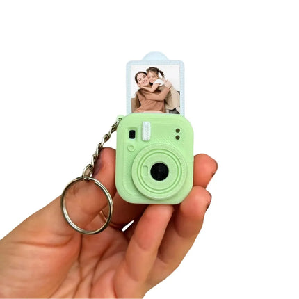 Portable Mini Camera Keychain Metal Key Ring Lightweight 3D Print Camera Pendant Decorative Multipurpose Bag Hanging Ornament