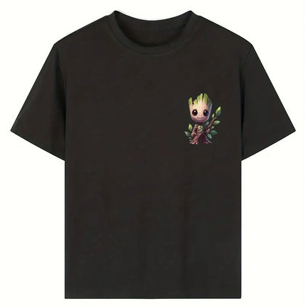 Marvel Guardians of The Galaxy Vol. 2 Groot Print T-Shirt for Boys and Girls Casual Tops and Children's Holiday Gifts