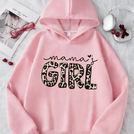 Girls' Spring/Fall Long Sleeve "Mama Girl" Print Sweatshirt Children's Clothing Cute Hoody for Boys Girls Casual Hoodies