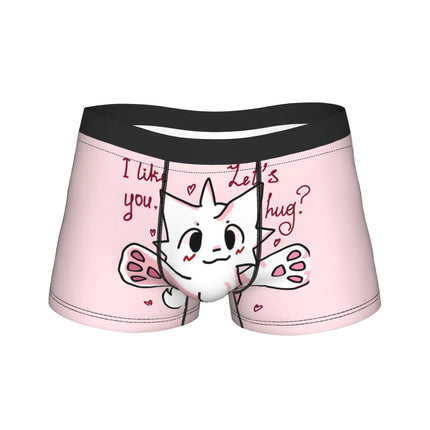 Men Boykisser Silly Cat Boxer Briefs Shorts Panties Soft Underwear Cartoon Furry Male Funny Plus Size Underpants