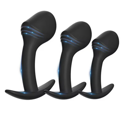 100% Safe Silicone Anal Plug Butt Plug Unisex Sexy Buttplug 3 Different Size Prostate Massager Adult Sex Toys for Men/Women