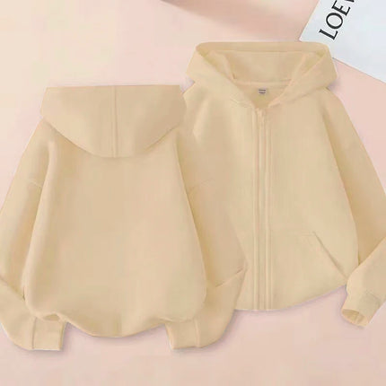 Kids Fashion Zipper Style Clothing Boys and Girls Hoodies Spring and Autumn Casual Sports Shirts 2-12-Year-Old Blue Pink Jacket