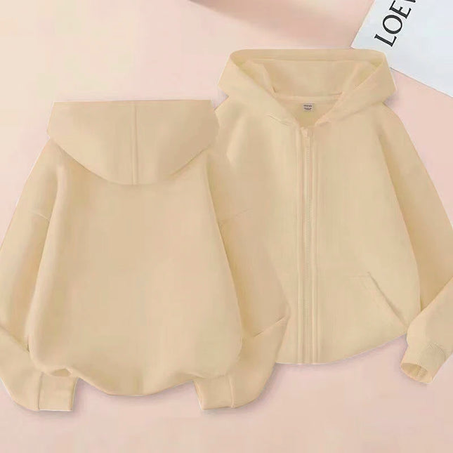 Kids Fashion Zipper Style Clothing Boys and Girls Hoodies Spring and Autumn Casual Sports Shirts 2-12-Year-Old Blue Pink Jacket