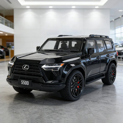 1:24 GX550 SUV Alloy Die Cast Toy Car Model Sound and Light Pull Back Children's Toy Collectibles Birthday gift