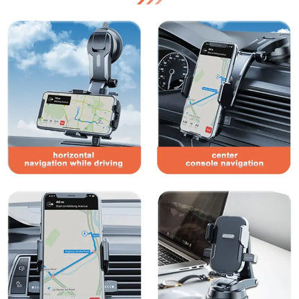 SEAMETAL Sucker Car Phone Holder Mount Stand Suction Cup Smartphone Mobile Cell Support in Car Bracket for iPhone Xiaomi Huawei