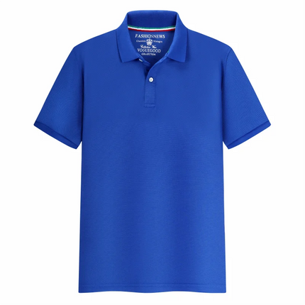Summer Solid Color Outdoor Casual Lapel Short-sleeve Daily Business Short-sleeve Tops 2024 New Unisex Polo Shirts