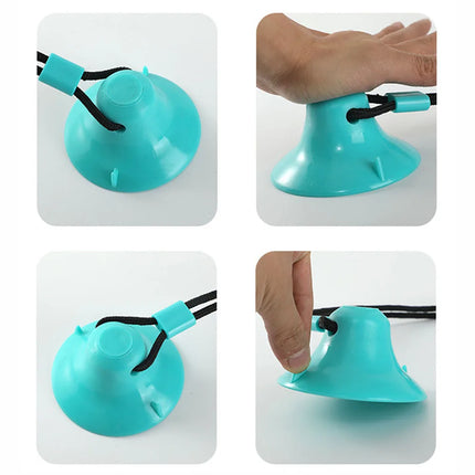 Dog Chew Ball Toys for Aggressive Chewers Interactive Dog Puzzle Toy Food Dispenser Suction Cup Dog Tug Toy for Dogs Teeth Clean