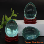 Ocean Blue Glass / 10 pcs